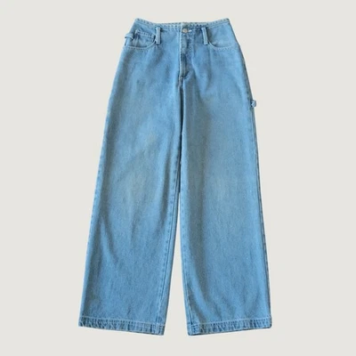 MGR Carpenter Jeans Womens Light Wash Wide Leg Streetwear Y2K Vintage - Image 1 of 4