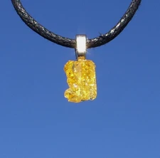 Zincite Cluster Free Form Crystal Pendant Necklace Extra Small