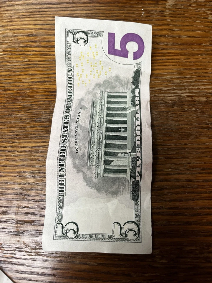 Rare Five Dollar Serial Number Bill Quad Triplet, U.S. Currency Series 2021 - Image 3 of 4