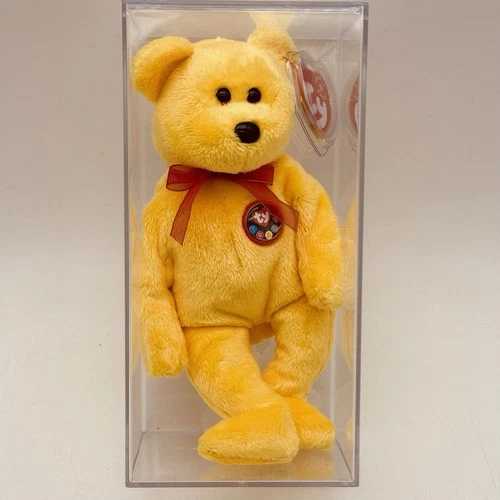 Vintage 2000 Retired - Ty Tradee Trade Yellow Bear - with Tag - Beanie Baby