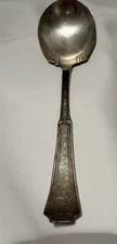 1847 Rogers Bros "Grecian" Silverplate Teaspoon Greek Key Pattern – Vintage 1915