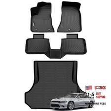 -Car Floor Mats Cargo Mat Custom Fit 2011 51 For Charger RWD 2011-2023 Set