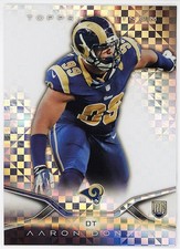 2014 -AARON DONALD- Topps Platinum XFRACTOR REFRACTOR Rookie Football Card - RC