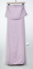 Hayley Paige Pink Strapless Ruffle Overlay Maxi Dress Dusty Rose Sz 6 Bridesmaid