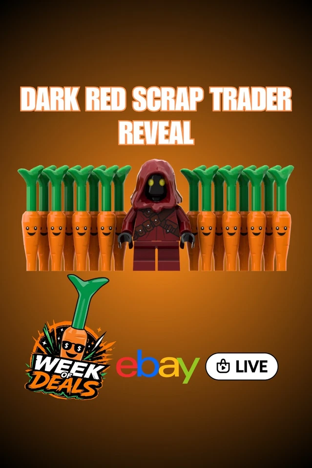 Dark Red Scrap Trader Reveal - Individuell bedruckte Minifiguren & Teile🥕