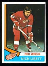 1974-75 OPC O PEE CHEE HOCKEY #193 NICK LIBETT EX-NM DETROIT RED WINGS CARD