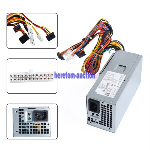 250W Power Supply for Dell Optiplex 390 790 990 3010 MT SFF HY6D2 24+4pin
