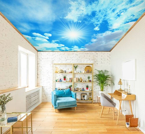 3D Blue Cloud 556 WallPaper Murals Wall Print Decal Wall Deco AJ WALLPAPER Zoe - Picture 2 of 5