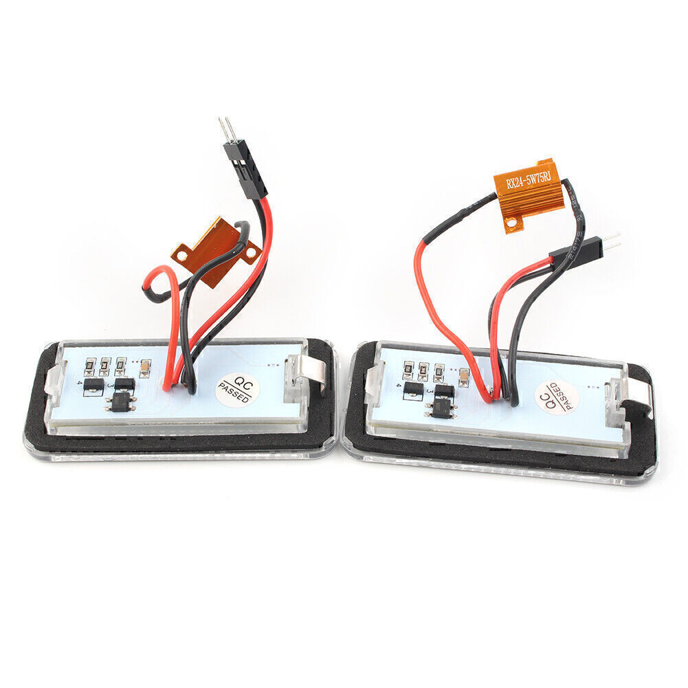 2Pcs For Fiat 500 + Cabriolet LED SMD License Plate Light Number Plate
