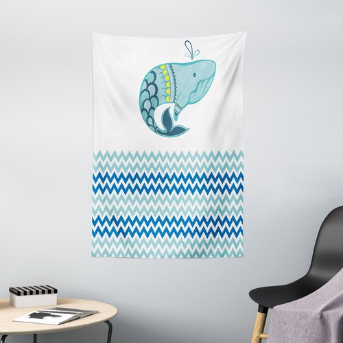 Ambesonne Überwurfdecke Mit Buchstabe W | 178x229 Cm Flanell-Fleece | Tribal Design Für Couch & Bett