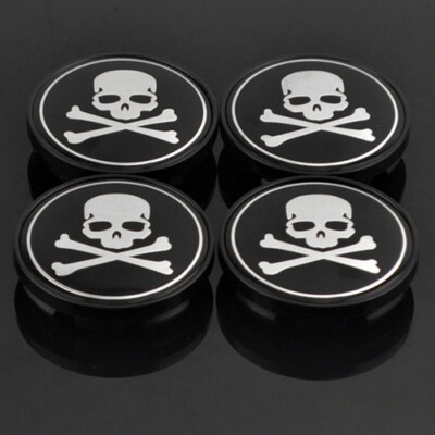 4x 60mm Piratenflagge Nabendeckel Felgendeckel Nabenkappen Jolly Roger 