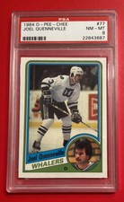 1984 1985 O-Pee-Chee OPC Joel Quenneville #77 PSA 8 Graded Card Hartford Whalers