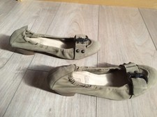Olive farbene Damen Pumps in Leder von Fifth Avenue Größe 40 (wie 39)  NEU!