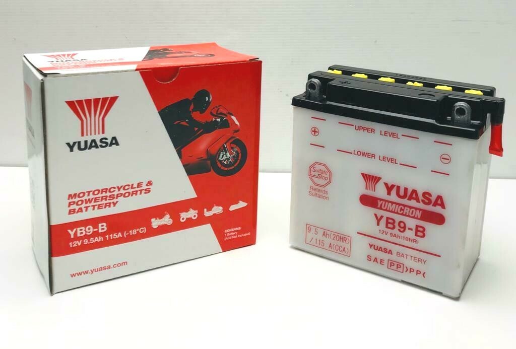 Batteria Moto YUASA YB9-B: Senza Acido, Da Riempire E Caricare - Compatibile Con Gilera, Piaggio, Honda, KTM E Altri