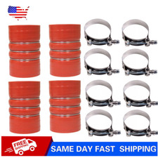 4x Silicone Red Hump Hose Charge Air Cooler With Clamps 4 X 6 4 Inch 7715-0002