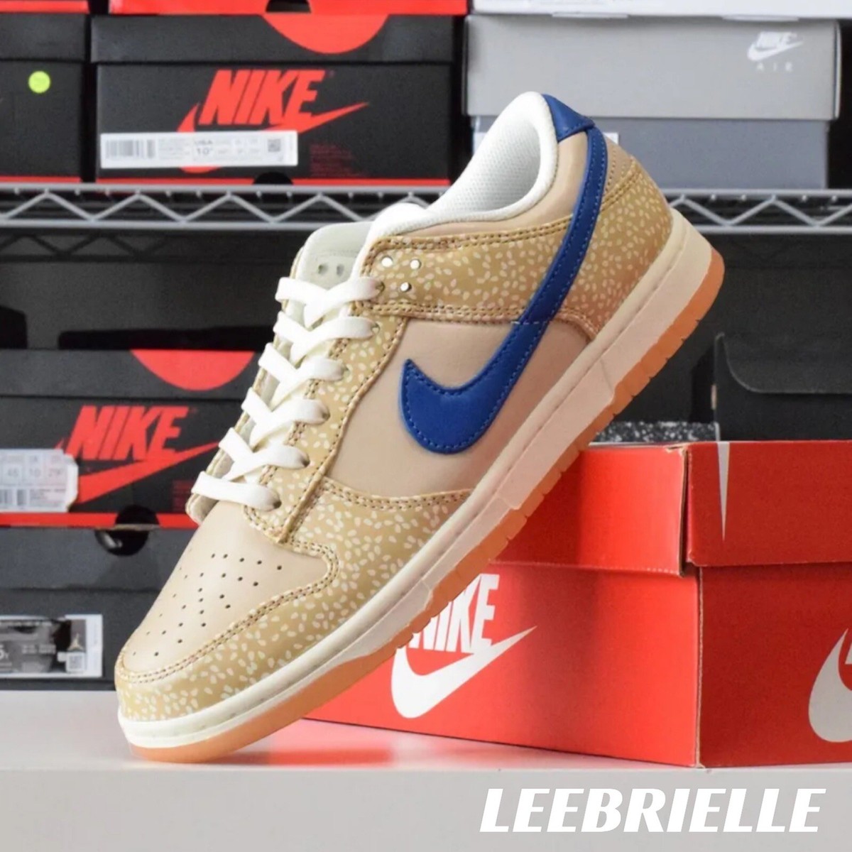 Nike Dunk Low Premium Montreal Bagel Sesame Sneakers Size 8 Mens Dunk Low Premium  main image 4