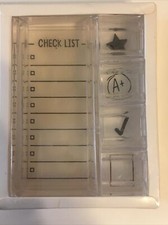 check list rubber stamps teacher supply clear journaling planner to do list