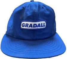 Vintage Gradall LOUISVILLE USA Excavator Trucker Patch Blue Snapback