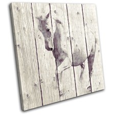 Horse Painting Vintage Animals SINGLE CANVAS WALL ART Picture Print