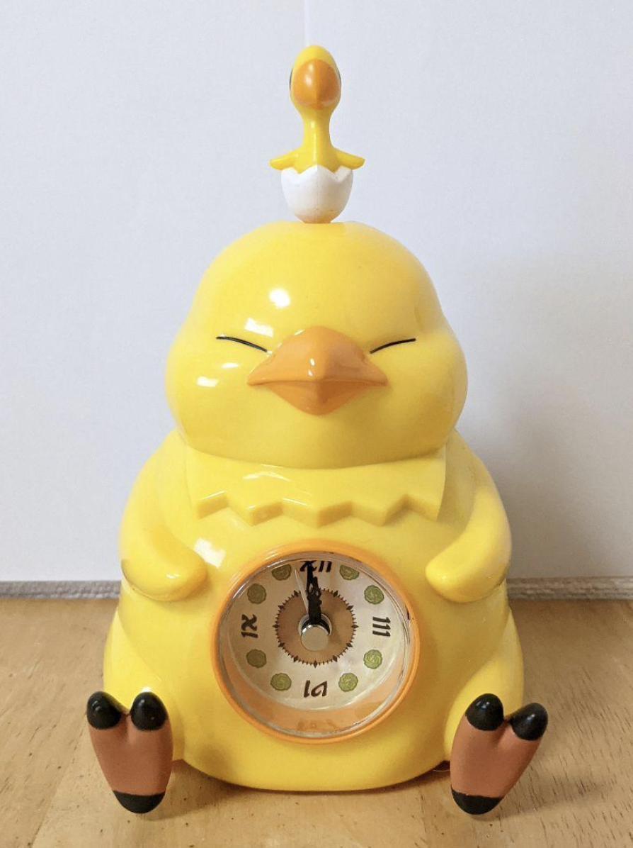 FINAL FANTASY XIV CHOCOBO FF14 FAT ALARM CLOCK YELLOW TAITO JAPAN