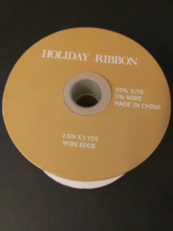 NEW RED Chevron Burlap Ribbon 1.5"x9 FT Farmhouse Holiday Floral Wreath Bow Wire - Image 2 of 4