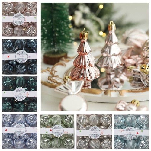 1 Box Christmas Bauble Set Tree Hanging Ornament Decors Durable Holiday Decor - Picture 3 of 15