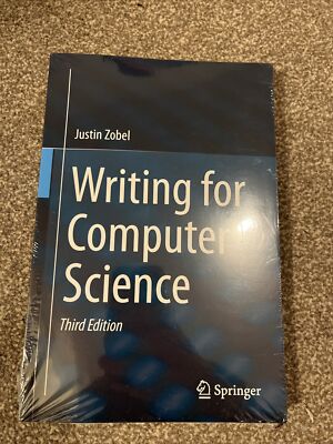 Writing for Computer Science by Justin Zobel - Third Edition - New In Plastic