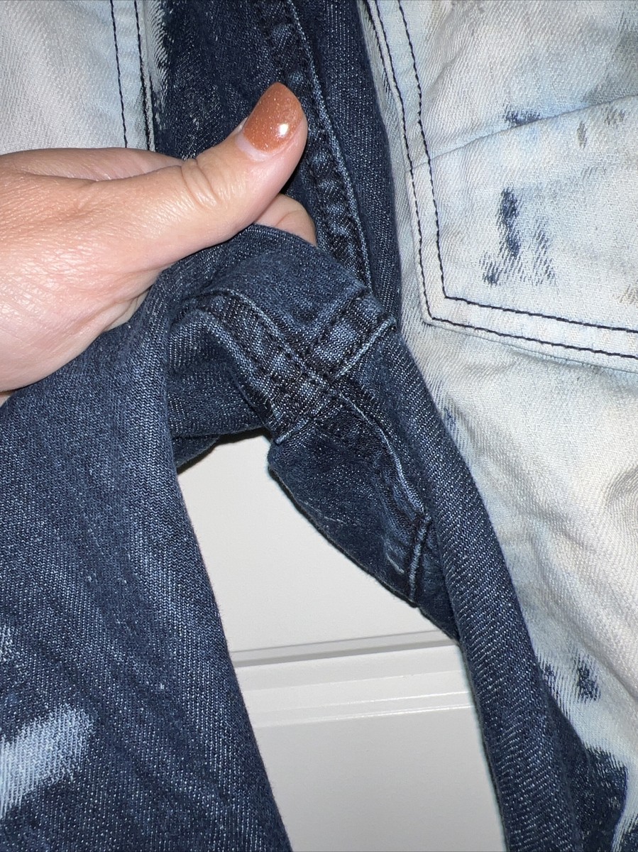 NormCore Punk Rock Paint Bleach Acid Wash Destroyed Denim