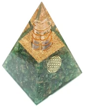 Green aventurine flower of life orgone pyramid nubian pyramid