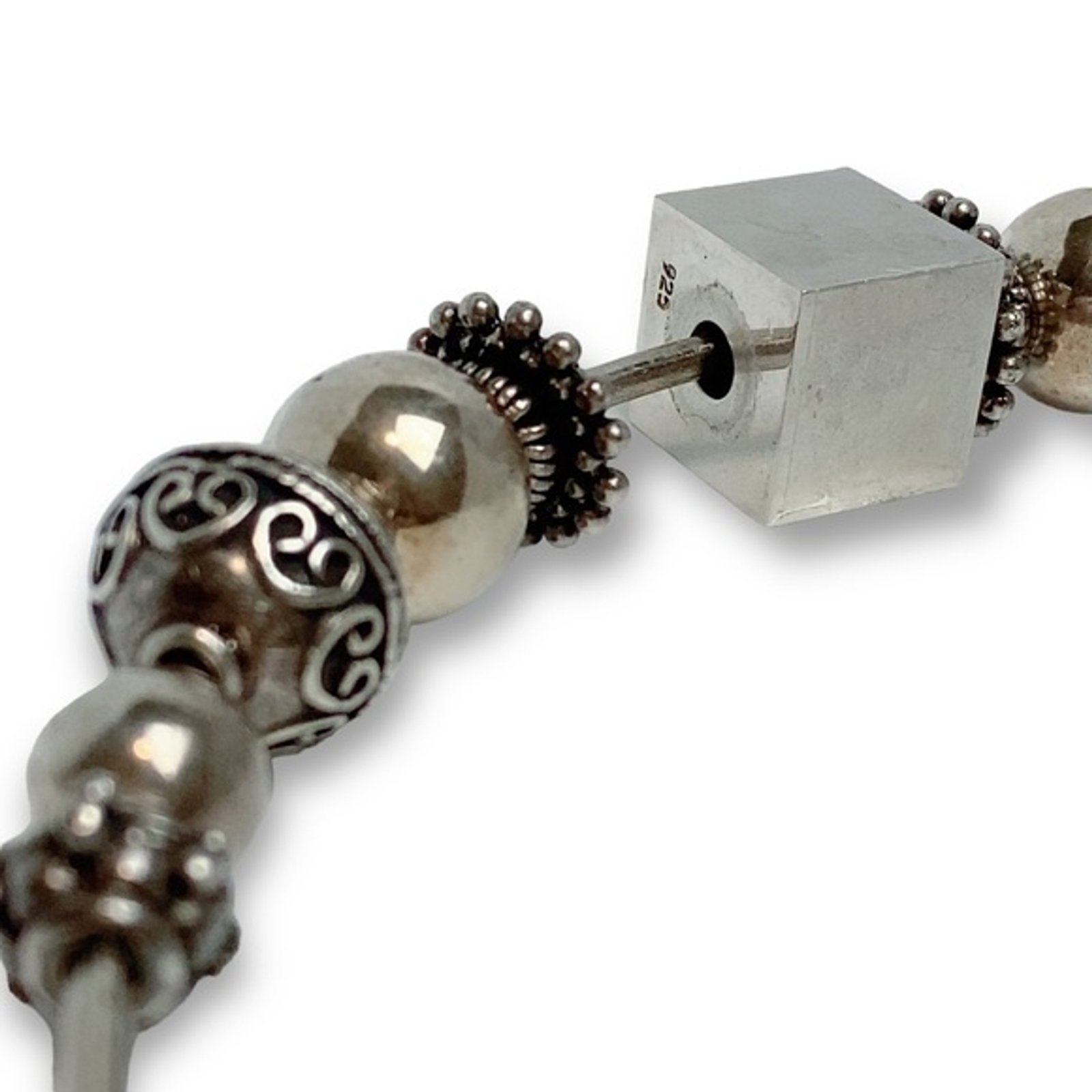 FLAWED Mexican 925 Solid Sterling Silver Collar L… - image 5