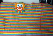 80s Birthday Cake Ballon Style Vtg rainbow happy clown two piece bedroom set.