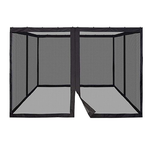 Universal Outdoor Patio Gazebo Mosquito Netting 4-Panel Sidewall Curtain Zippers - Picture 6 of 13