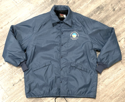 Vintage Pla-Jac by Dunbrooke Jacket Men's XL 48-50 Blue Snap Pile Lined Coat USA