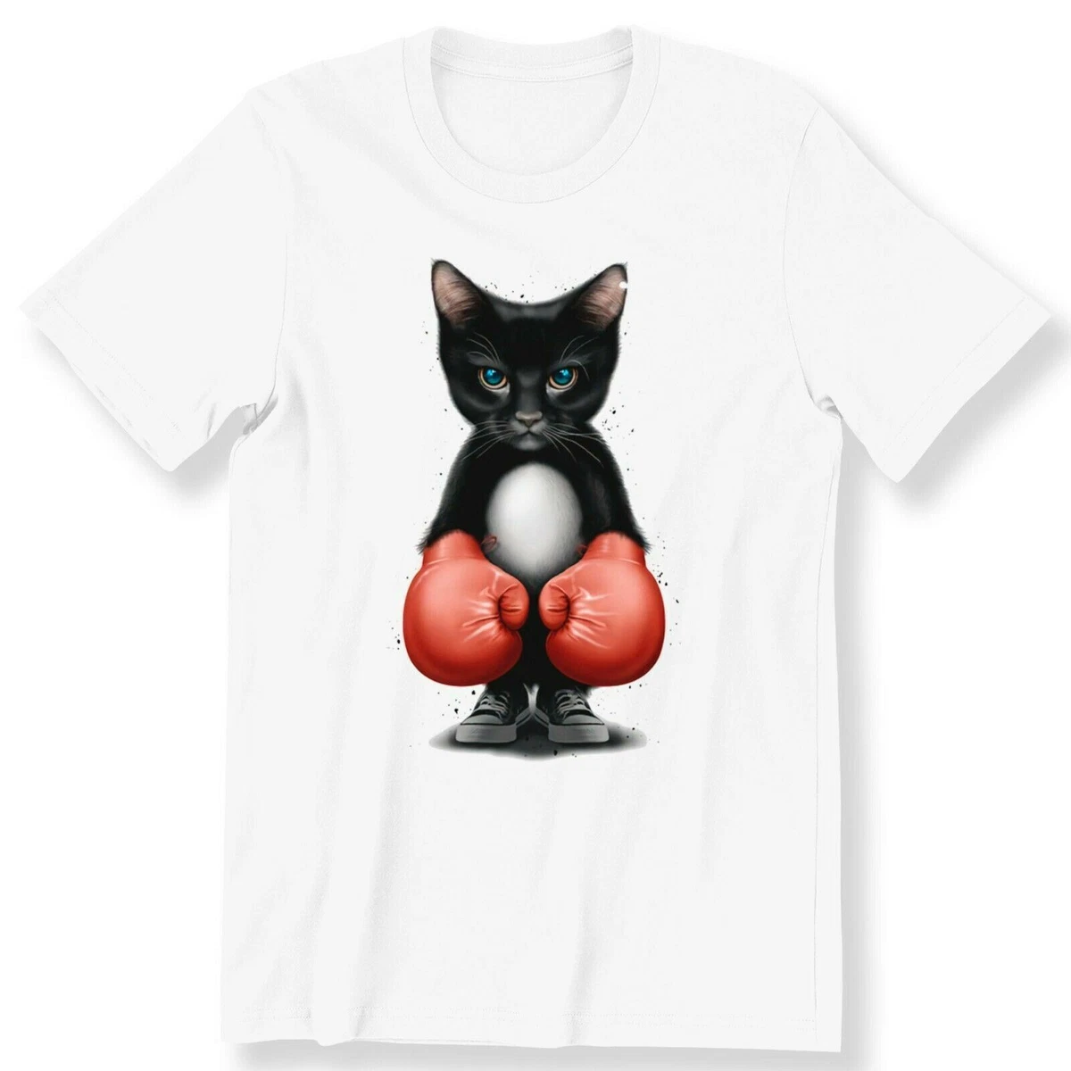 Boxing cat t shirt top