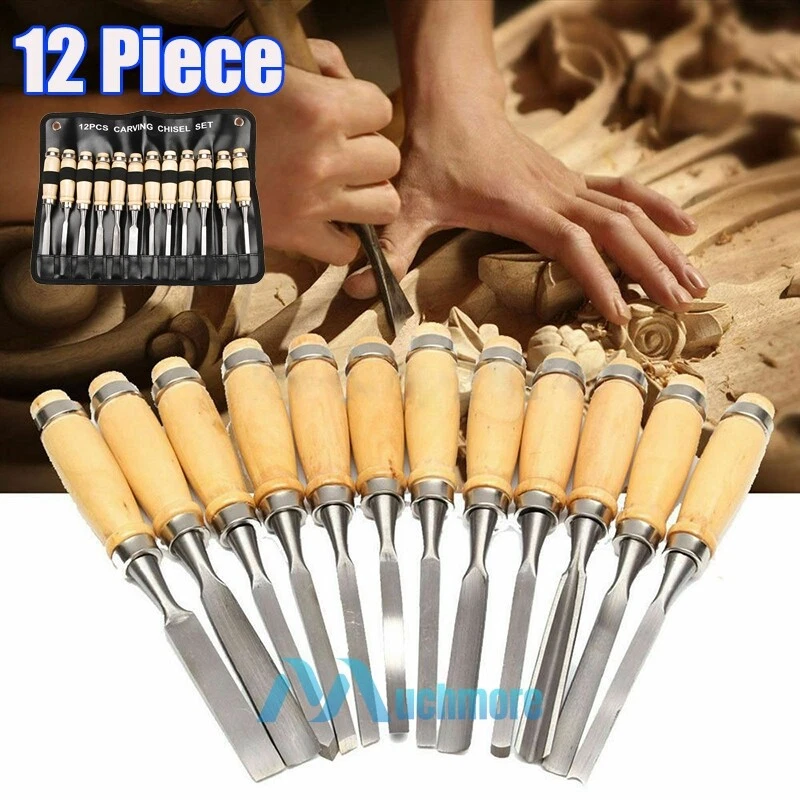 Wood Carving Chisels Set of 12 in Case