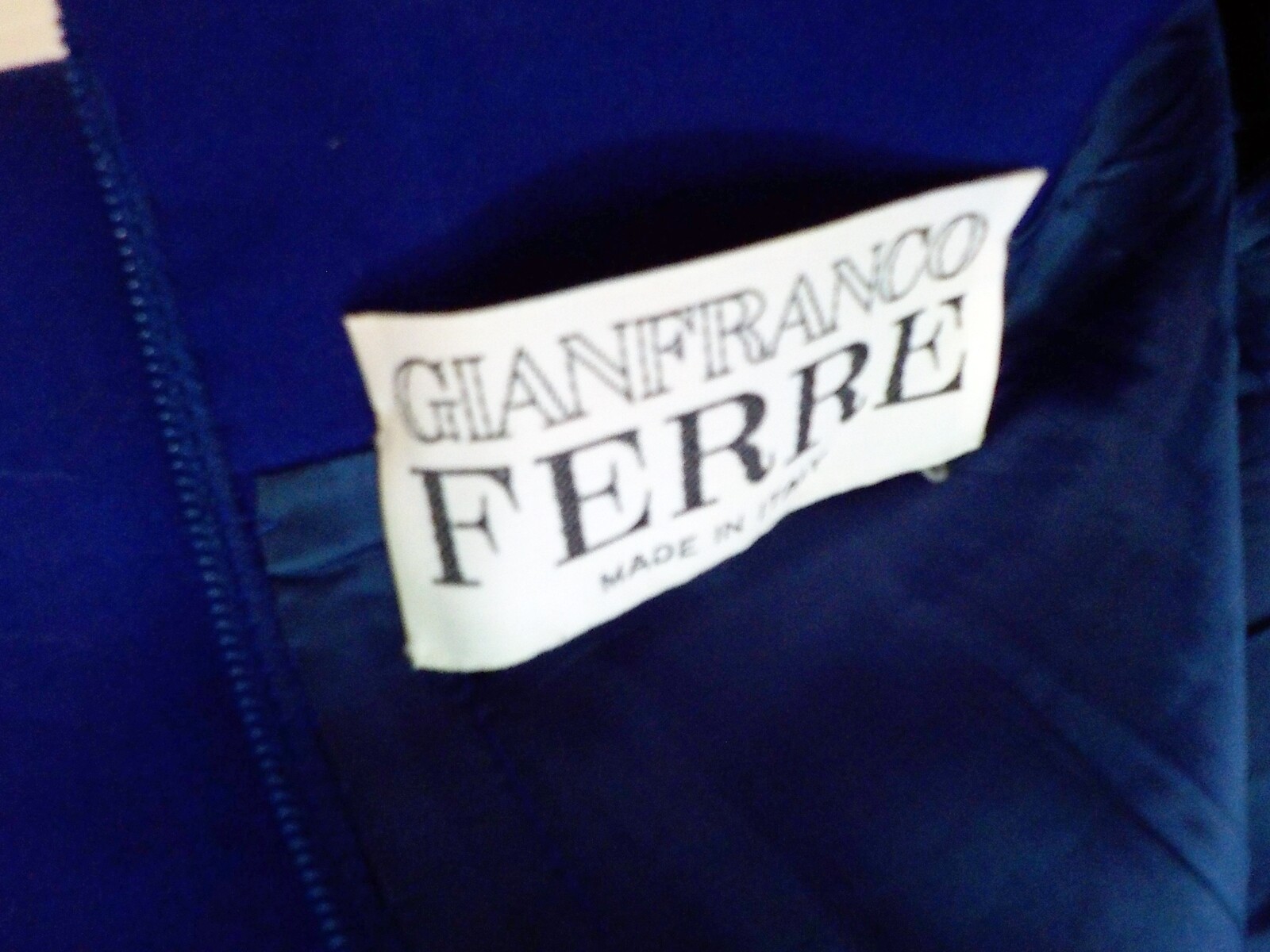 GIANFRANCO FERRE Womens Straight Wool Skirt w/Decorative Buttons Blue SZ 27 image 4