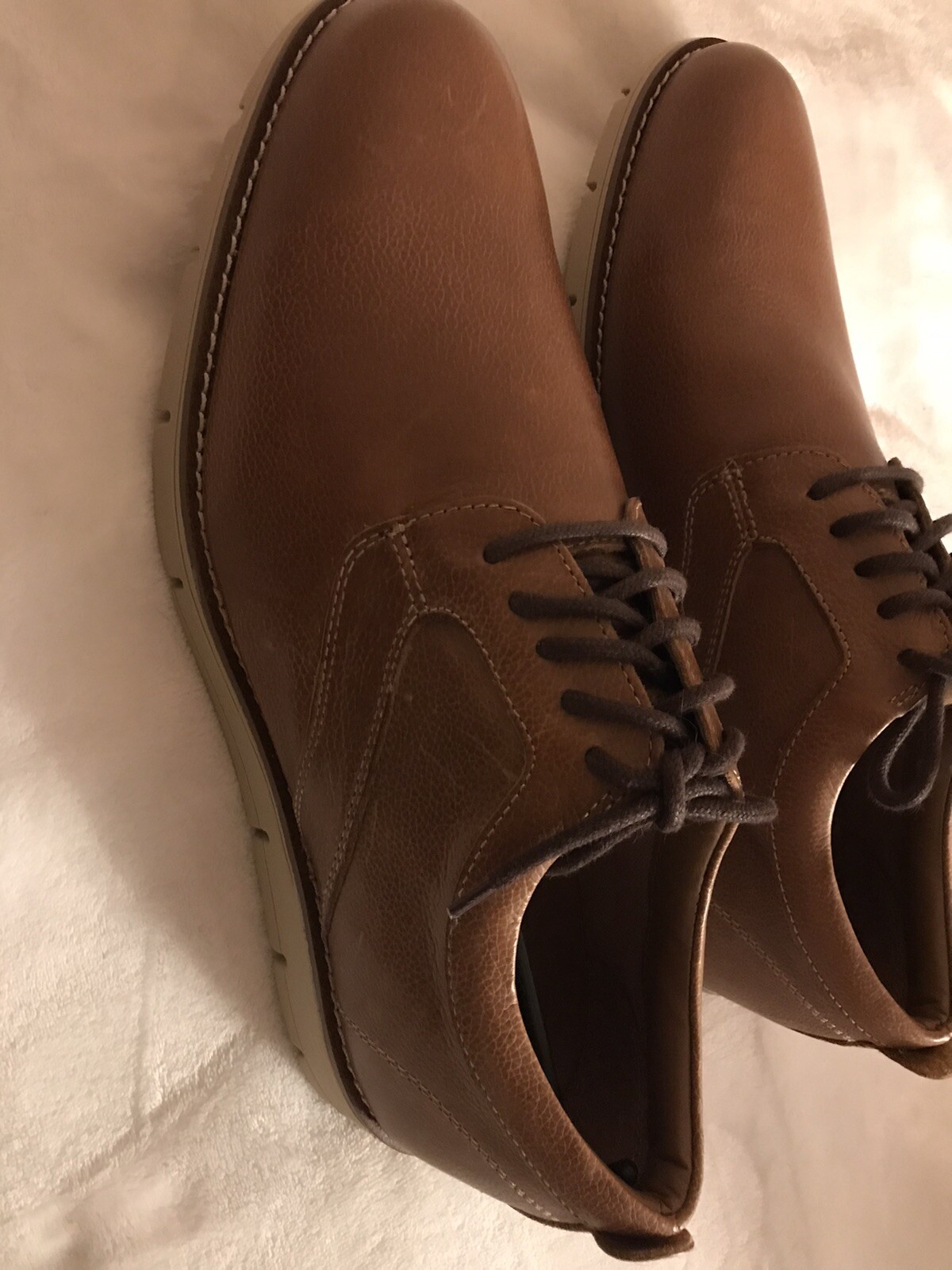 SAOLA Dockers scarpe eleganti uomo 12M Nathan Oxford pelle marrone punta mandorla 90 42912