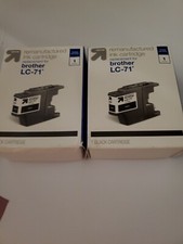 Ink Cartridge for BROTHER Replacement LC - 71 Pack of two Color BLACK SEALED 