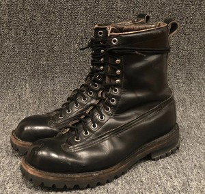 vibram boots black leather
