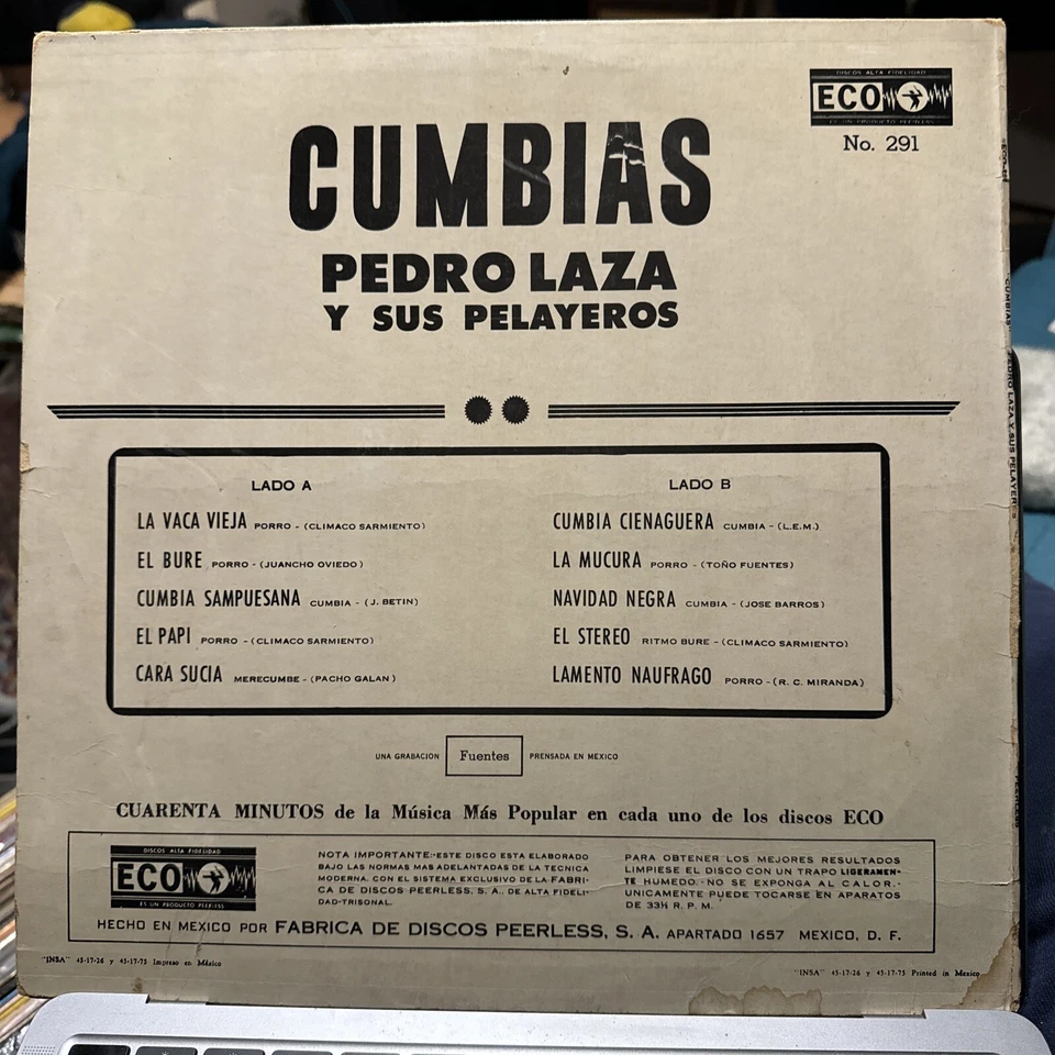 Pedro Laza y sus Pelayeros LP CUMBIAS mexico latin monsters GAITAS 1964 Foto 2 de 4