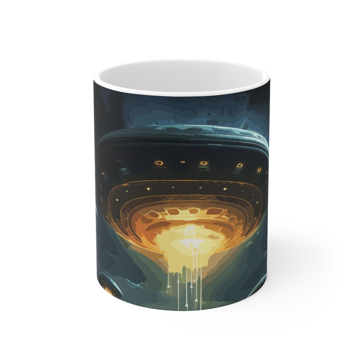 abbott crazy face pottery coffee mugs Fun Ceramic Crazy Morning Coffee Cup | Green main image 0