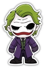JOKER 3M STICKER Clown Batman Dark Knight Hero Gotham Harley  Arkham Decal