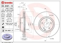Brembo 2 Bremsscheiben Coated Disc Line BelüFtet 312 Mm (09.9481.11) |