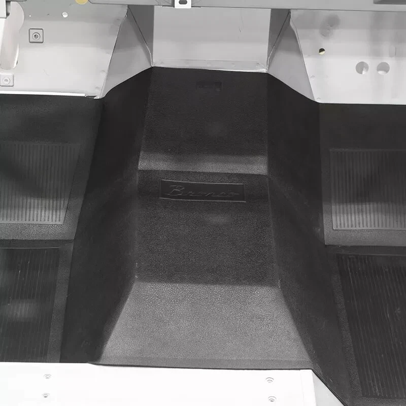 Alfombrilla delantera negra D3BZ-1013010-A con Bronco Script 1966-1977 Ford Bronco EE. UU. Foto 2 de 3