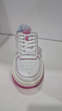 Image of Dune Ladies Enchant White Leather Retro Lace Up Sports Trainers