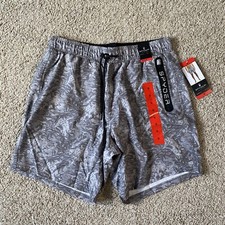 SPYDER Mens Swim Shorts Gray Quick Dry UPF 30 Zip Pocket Boxer Lined Trunks M