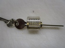 Cylinder Practice Lock Transparent Lock w 2 keys Durable Premium High Quality