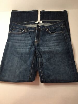 DPD womens size 33 x 33 stretch med wash low rise vtg leg crease bootcut jeans