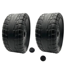 (2) Power Wheels Mustang Boss Left Wheel Tire Set w/ Caps GENUINE