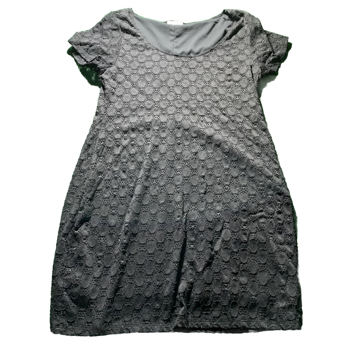 isaac mizrahi black lace dress Isaac Mizrahi Live! Stretch Lace Short Sleeve Dress Shift Black Size XXS